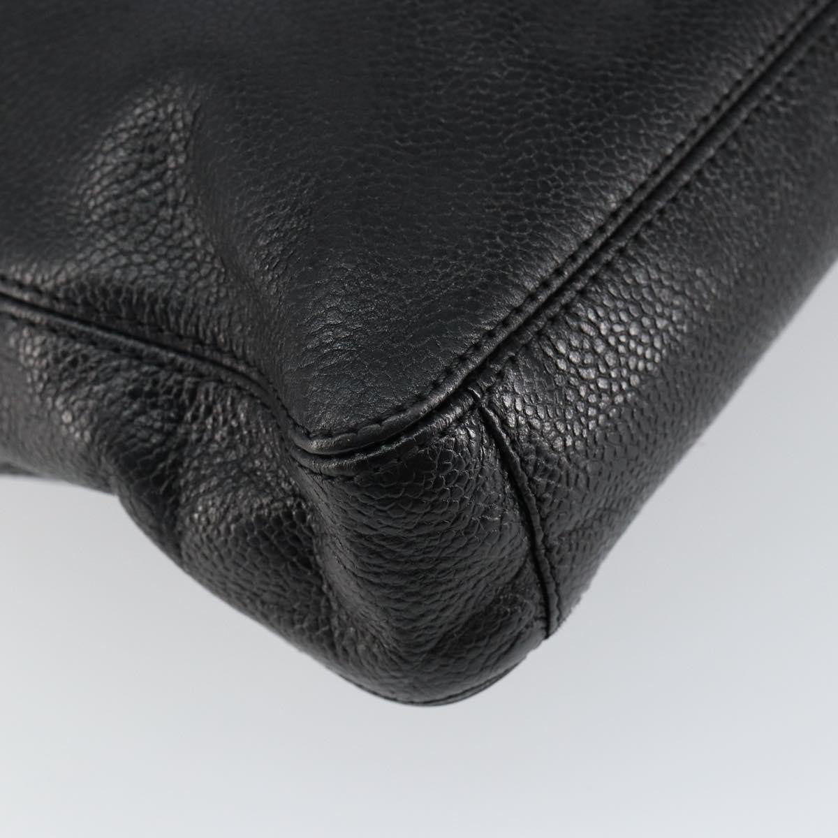 Chanel Vintage Logo Tote Caviar, BLACK, LEATHER, Tote bag