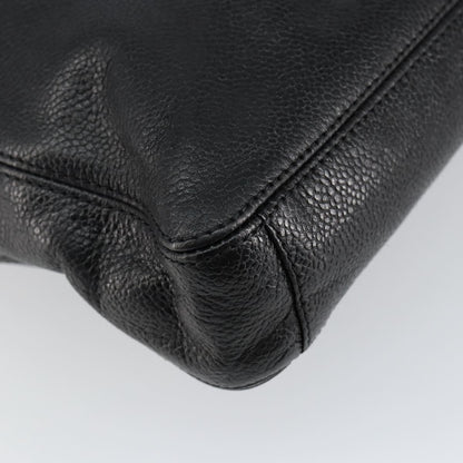 Chanel Vintage Logo Tote Caviar, BLACK, LEATHER, Tote bag