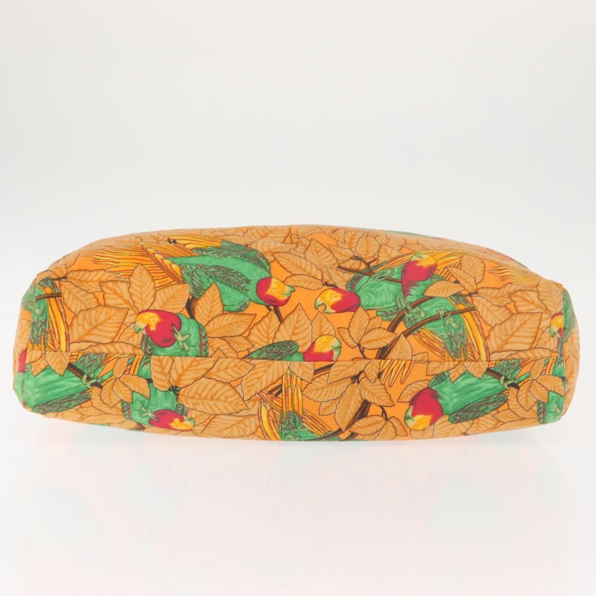 Hermes Beach Tote Printed Toile, ORANGE, CANVAS, Tote bag