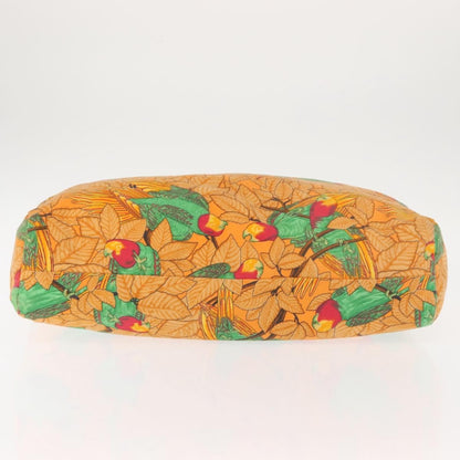 Hermes Beach Tote Printed Toile, ORANGE, CANVAS, Tote bag