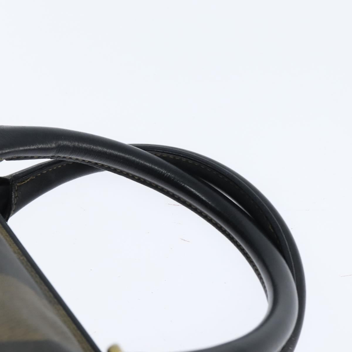 Fendi Vintage Pequin Boston Bag Coated Canvas, BROWN, CANVAS, Handbag