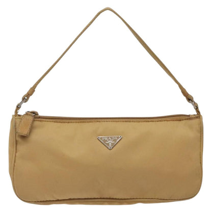 Prada Pochette Shoulder Bag Tessuto, BEIGE, NYLON, Clutche & pouche
