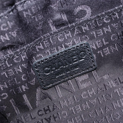 Chanel Square Stitch Tassel Hobo Quilted Leather, BLACK, LEATHER, Handbag