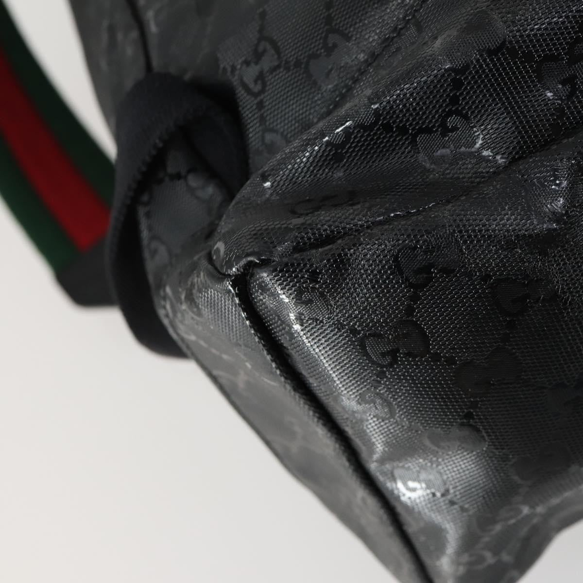 Gucci Buckle Backpack GG Imprime, BLACK, CANVAS, Backpack