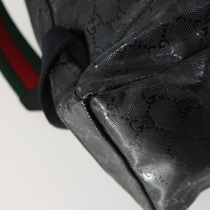 Gucci Buckle Backpack GG Imprime, BLACK, CANVAS, Backpack