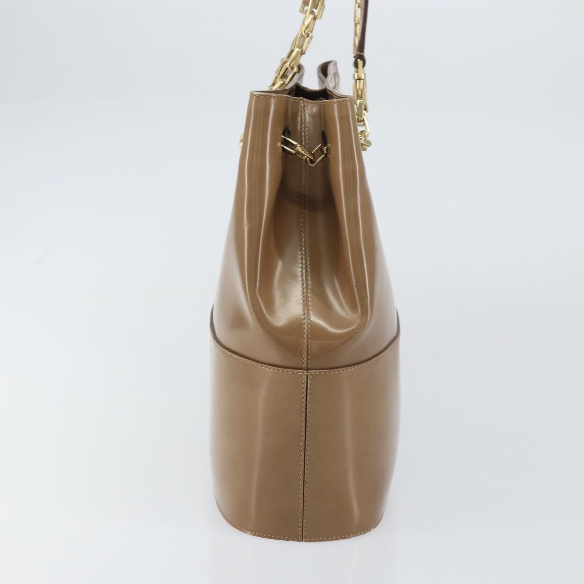 Salvatore Ferragamo Vintage Shoulder Bag Patent leather, BEIGE, PATENT_LEATHER, Shoulder bag