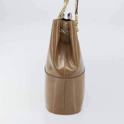 Salvatore Ferragamo Vintage Shoulder Bag Patent leather, BEIGE, PATENT_LEATHER, Shoulder bag