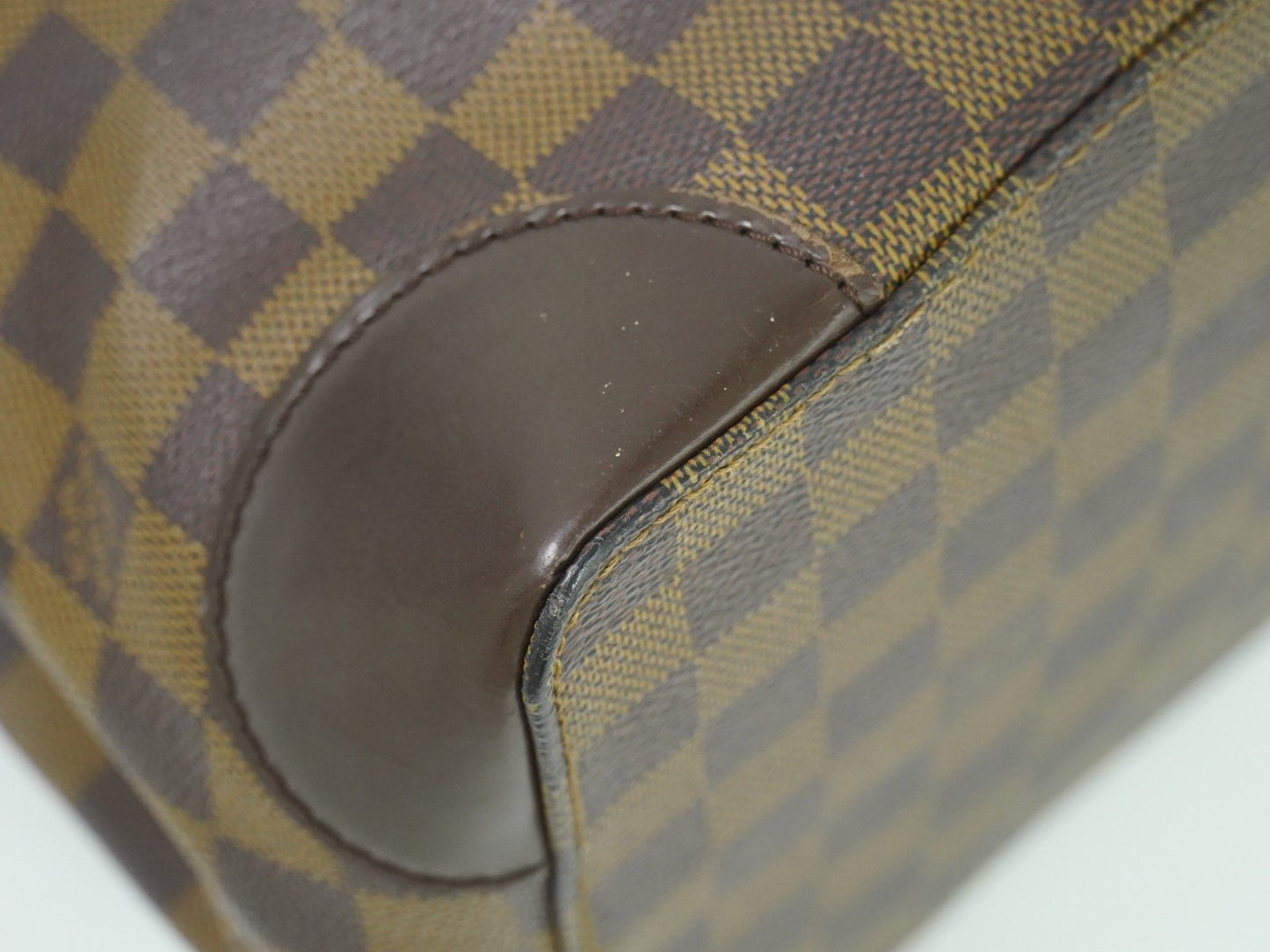 Louis Vuitton Hampstead Handbag Damier, BROWN, CANVAS, Handbag