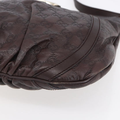 Gucci D Ring Messenger Bag Guccissima Leather, BURGUNDY, LEATHER, Shoulder bag