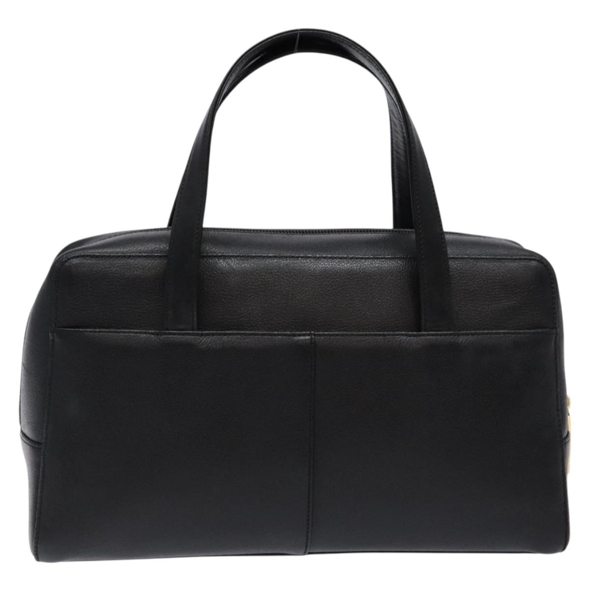 Burberry Vintage Handbag Leather, BLACK, LEATHER, Handbag