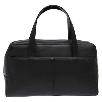 Burberry Vintage Handbag Leather, BLACK, LEATHER, Handbag