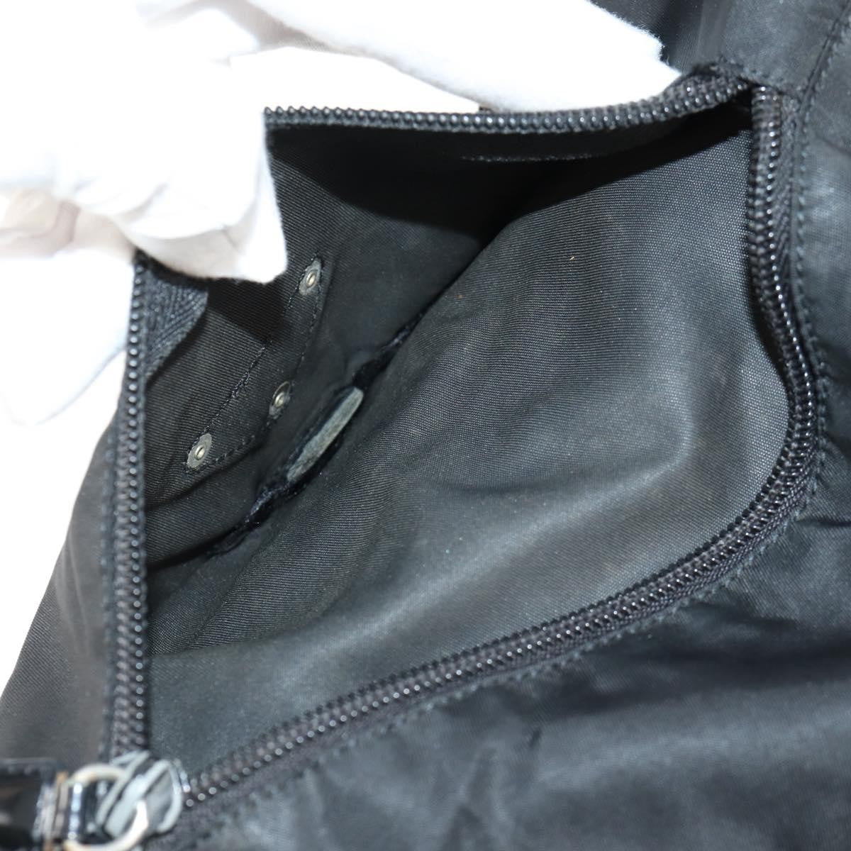 Prada Buckle Messenger Bag Tessuto, BLACK, NYLON, Shoulder bag