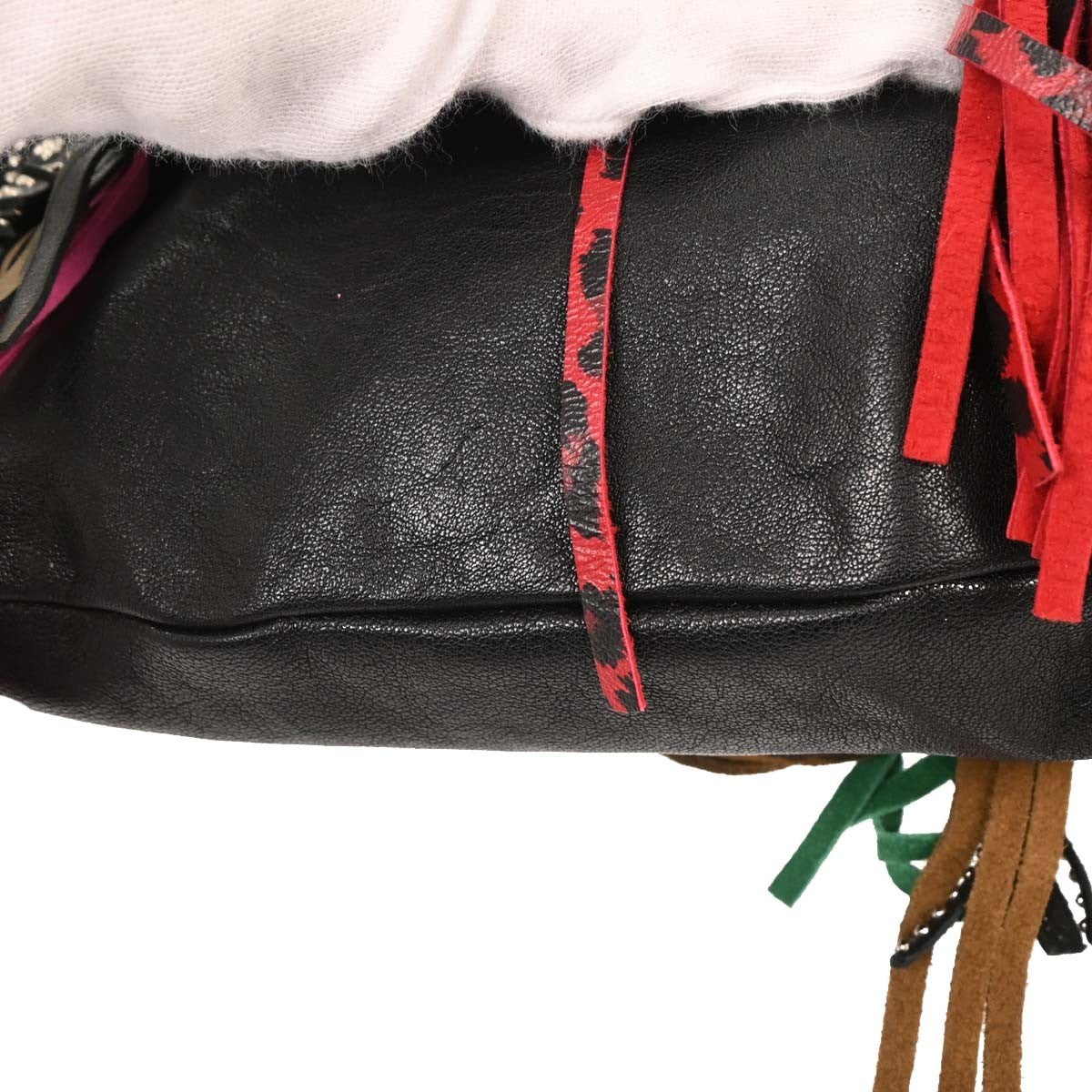 Saint Laurent Emmanuelle Hobo Fringe Leather, MULTICOLOUR, LEATHER, Handbag