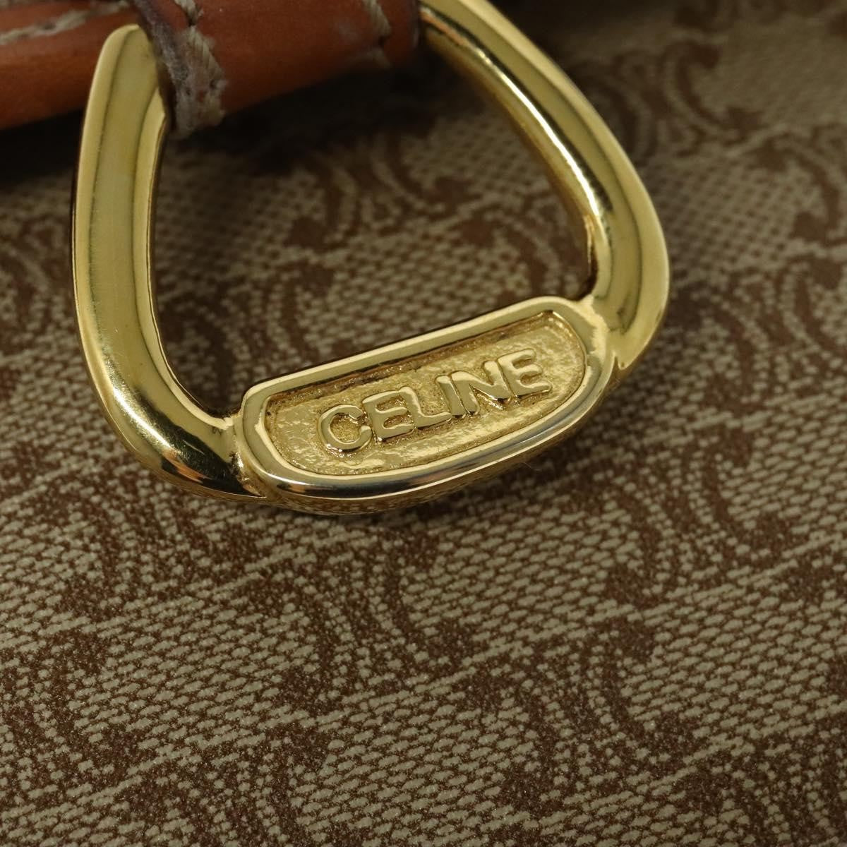 Celine Vintage Macadam Shoulder Bag Canvas, BEIGE, CANVAS, Shoulder bag