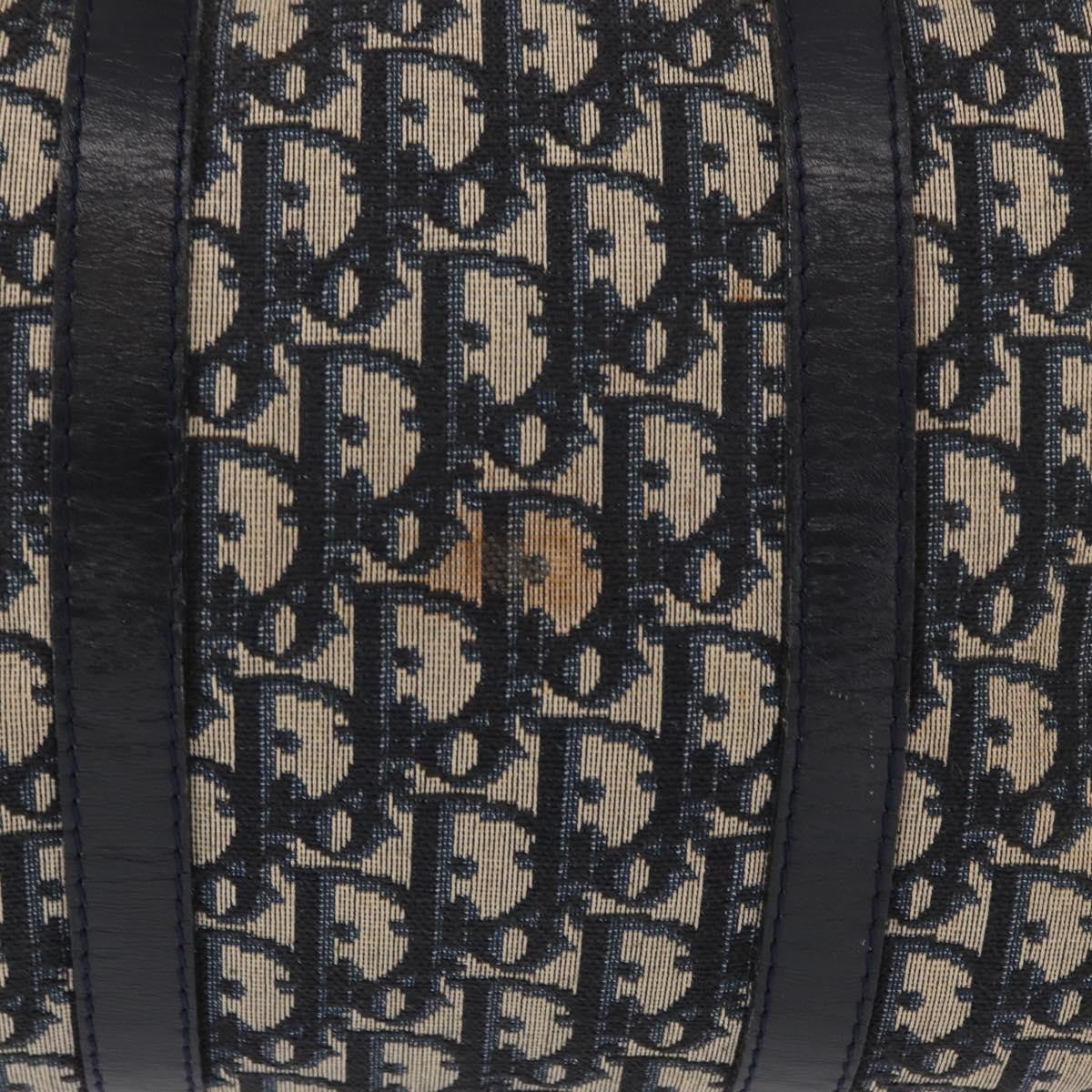 Christian Dior Vintage Trotter Boston Bag Canvas, NAVY, CANVAS, Travel bag