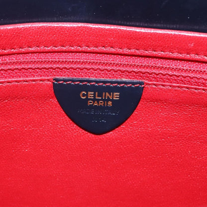 Celine Clutch Bag Leather, NAVY, LEATHER, Clutche & pouche