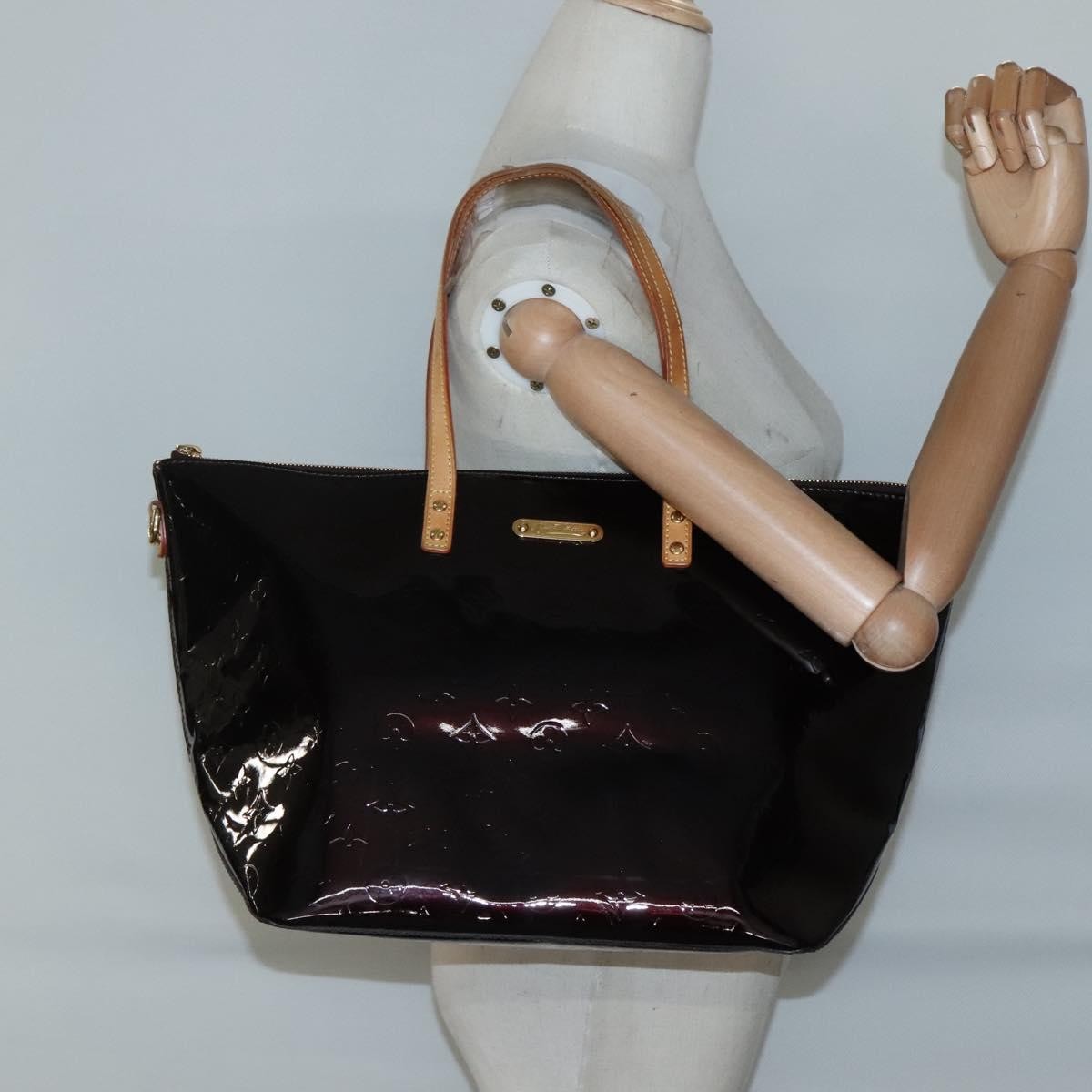 Louis Vuitton Bellevue Handbag Monogram Vernis, PURPLE, PATENT_LEATHER, Tote bag