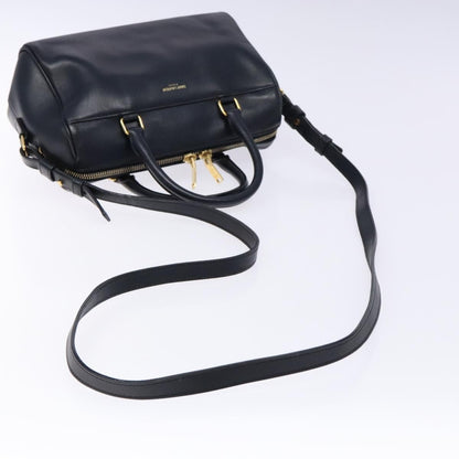 Saint Laurent Classic Baby Duffle Bag Leather, NAVY, LEATHER, Handbag
