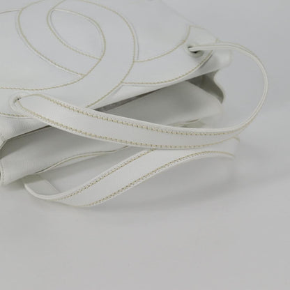 Chanel CC Stitch Tote Caviar, WHITE, LEATHER, Handbag