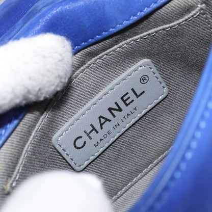 Chanel Diamond Stitch Chain Flap Bag Quilted Iridescent Calfskin, BLUE, LEATHER, Shoulder bag