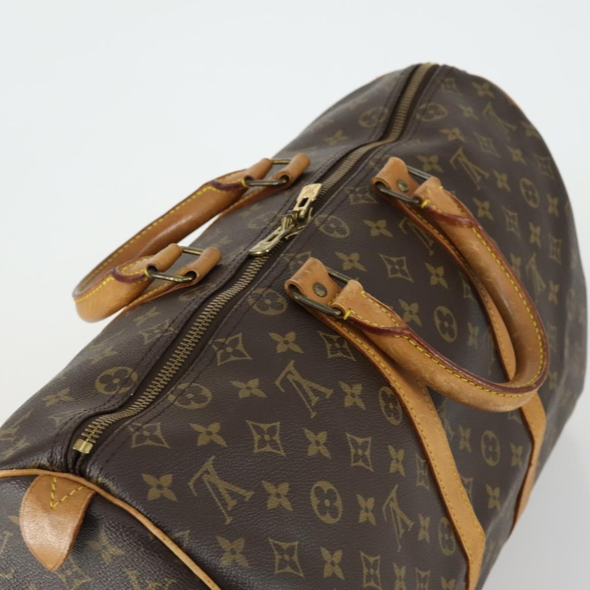 Louis Vuitton Keepall Bag Monogram Canvas, BROWN, CANVAS, Travel bag