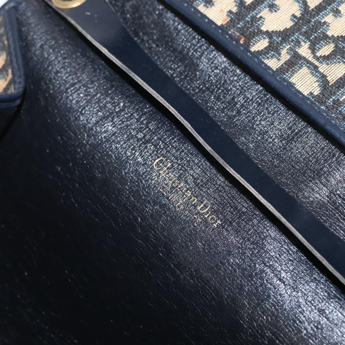 Christian Dior Vintage CD trotter Shoulder bag Canvas, NAVY, CANVAS, Shoulder bag
