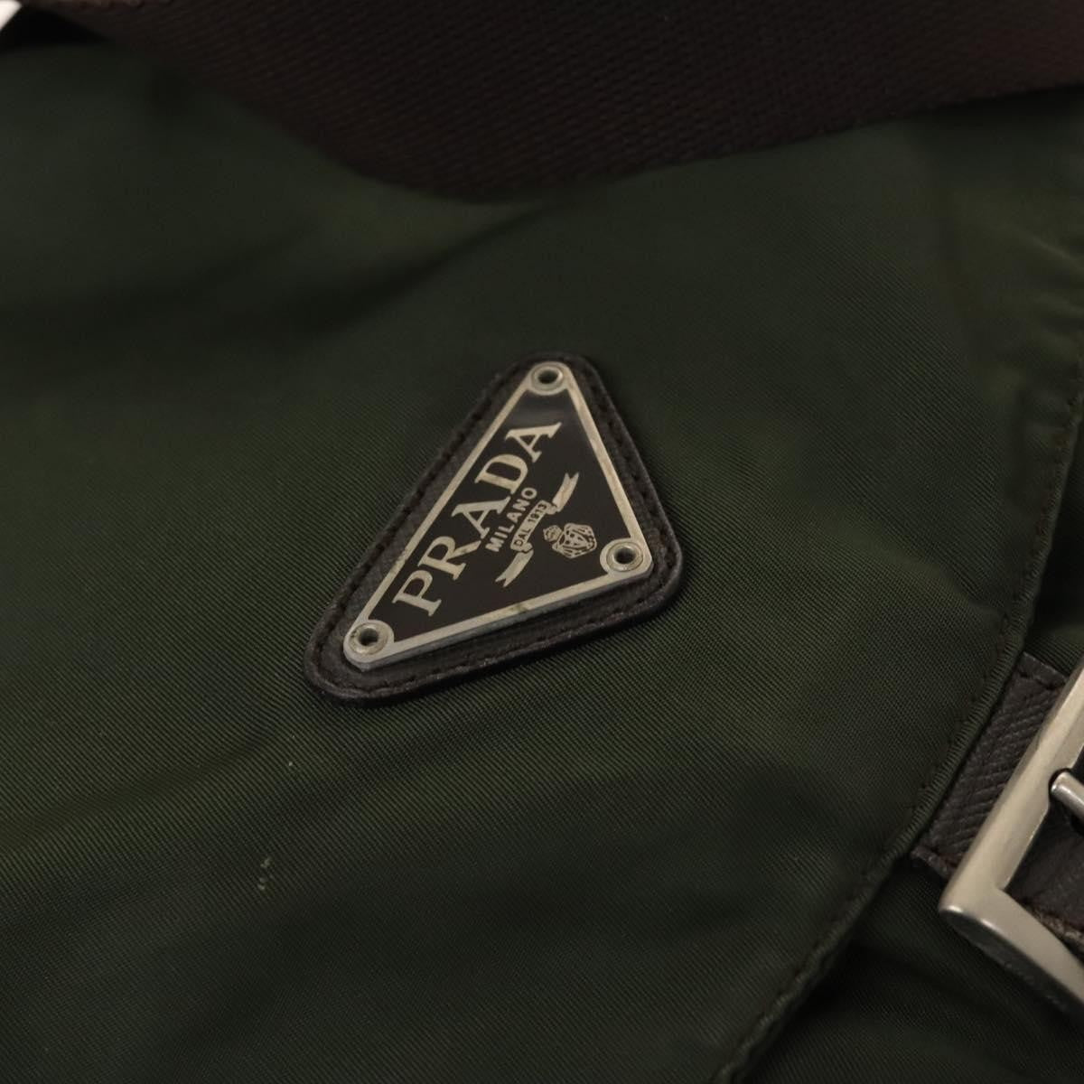 Prada Double Front Pocket Backpack Tessuto, KHAKI, NYLON, Backpack