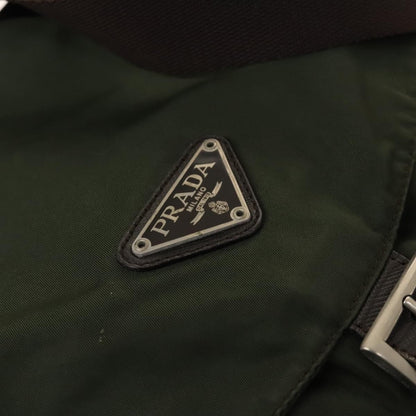 Prada Double Front Pocket Backpack Tessuto, KHAKI, NYLON, Backpack