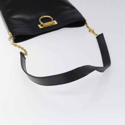 Celine Shoulder Bag Leather, BLACK, LEATHER, Shoulder bag