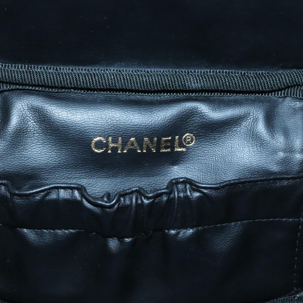 Chanel Vanity pouch Leather, BLACK, PATENT_LEATHER, Toiletry Case