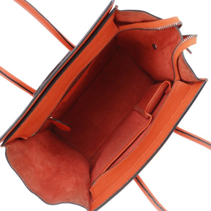 Celine Luggage Bag Grainy Leather, RED, CALFSKIN, Handbag