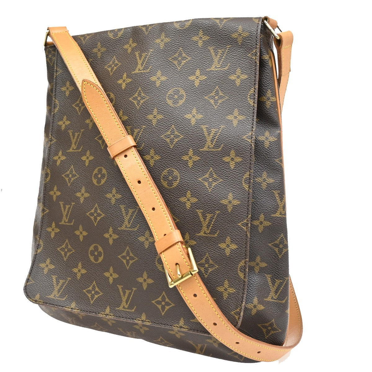 Louis Vuitton Musette Handbag Monogram Canvas, BROWN, CANVAS, Shoulder bag