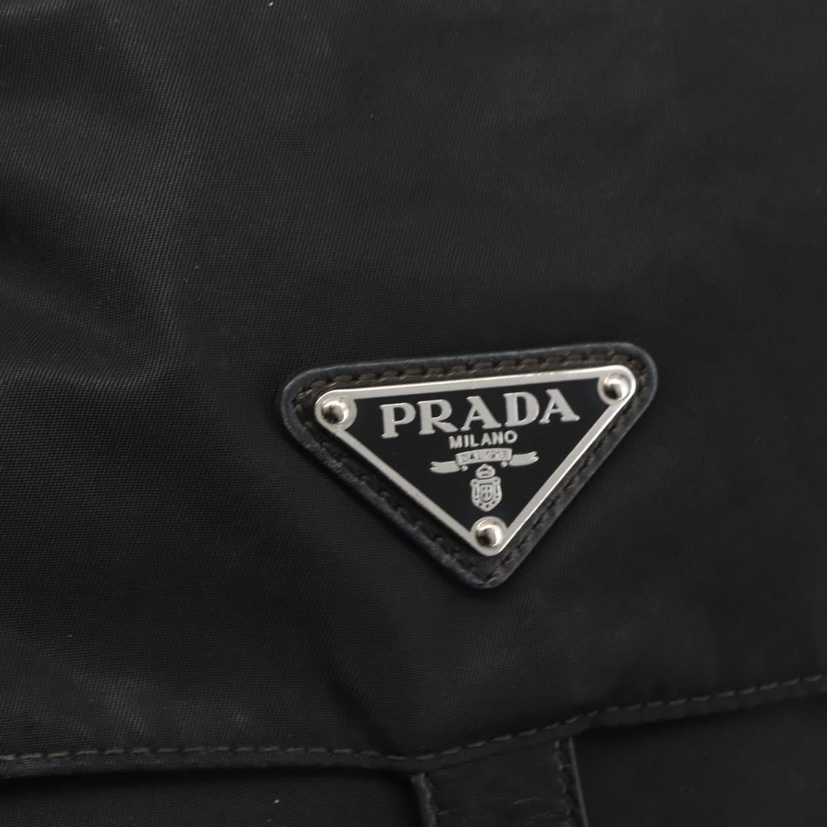 Prada Buckle Messenger Bag Tessuto, BLACK, NYLON, Shoulder bag