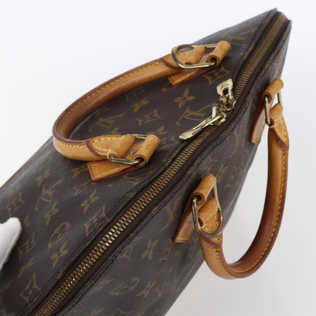 Louis Vuitton Alma Handbag Monogram Canvas, BROWN, CANVAS, Handbag