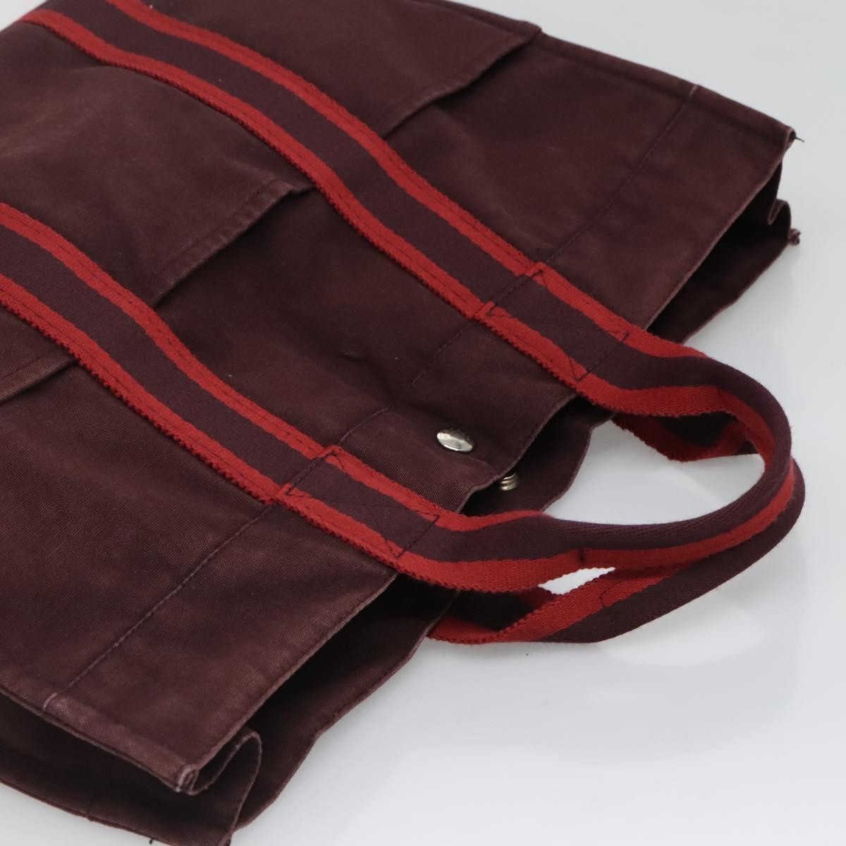 Hermes Fourre Tout Tote Canvas, RED, CANVAS, Tote bag