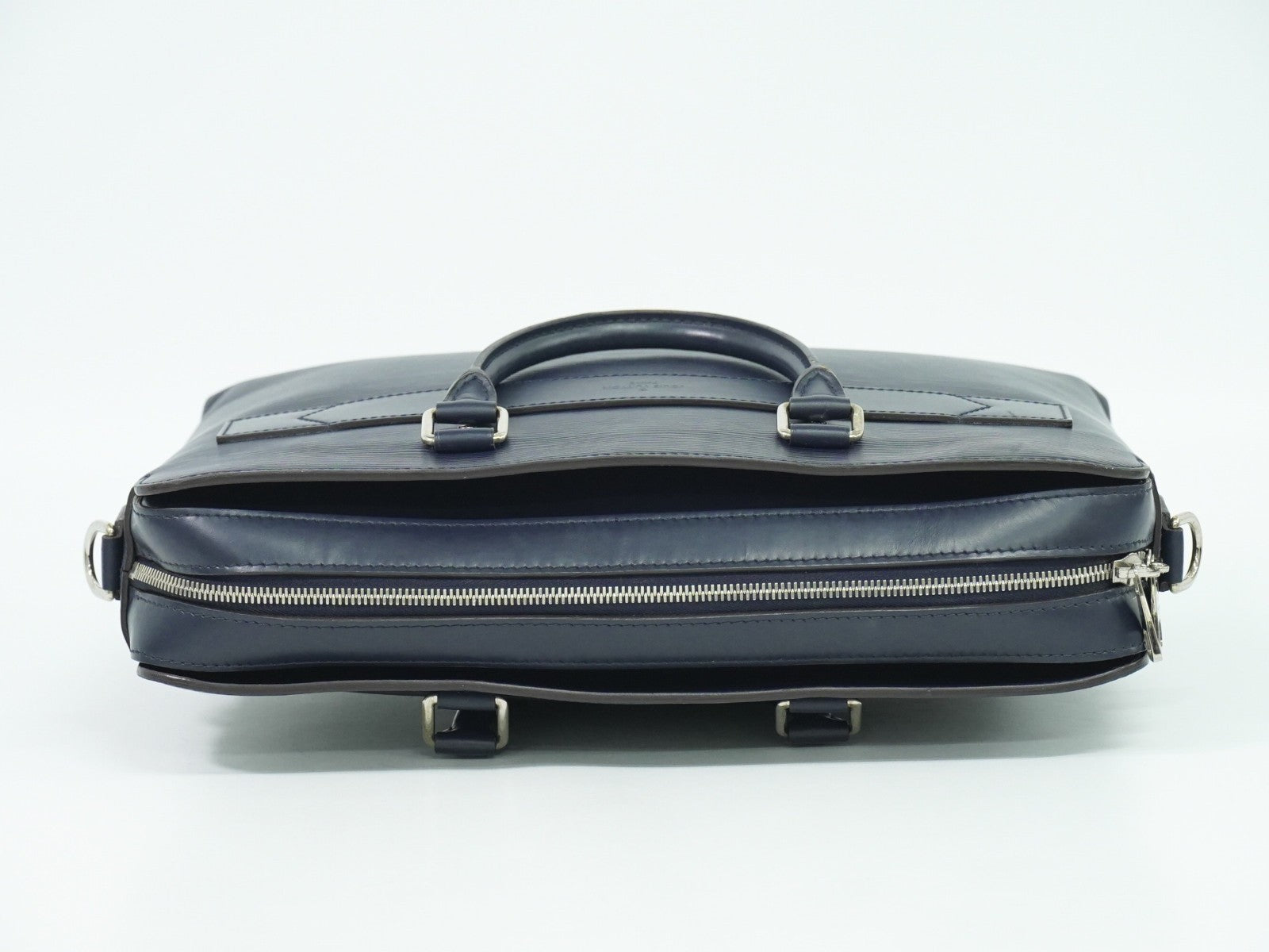 Louis Vuitton Brooks Briefcase Epi Leather, NAVY, LEATHER, Briefcase