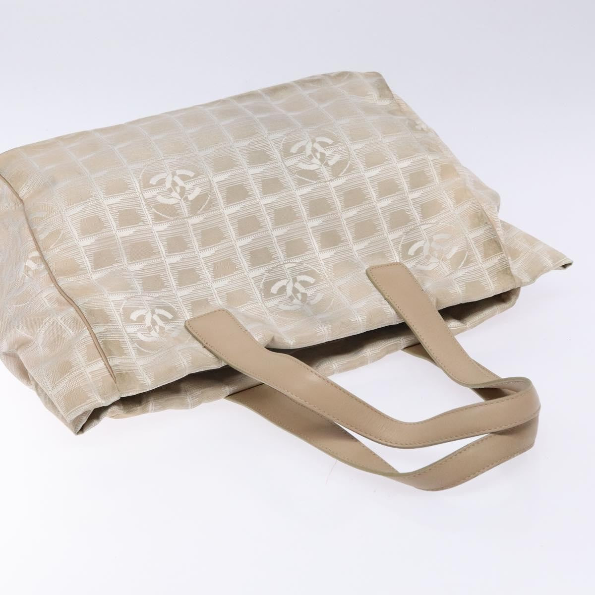 Chanel Travel Line Tote Nylon, BEIGE, NYLON, Tote bag