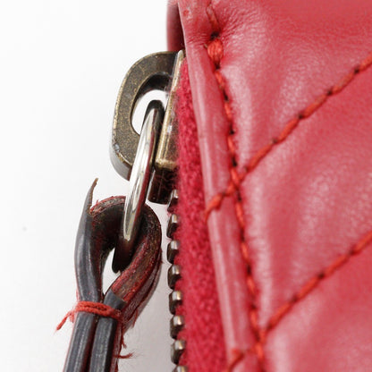 Gucci GG Marmont Zip Around Wallet Matelasse Leather, RED, LEATHER, Wallets