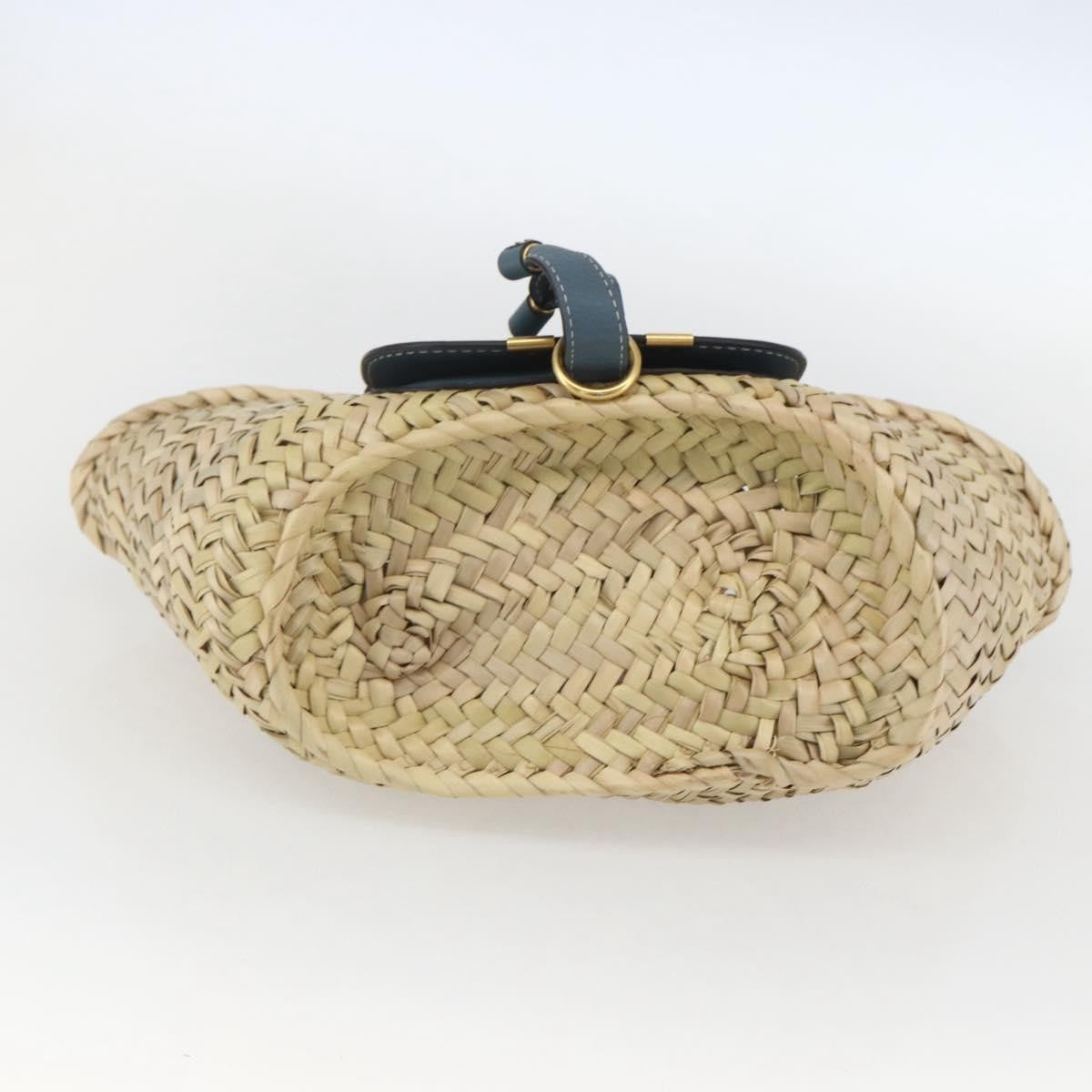 Chloe Marcie Basket Bag Raffia, Beige, Wicker, Tote Bag