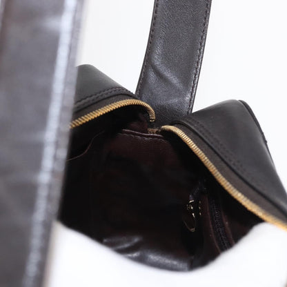 Chanel Vintage Front Pocket Camera Shoulder Bag Leather, BROWN, LEATHER, Shoulder bag