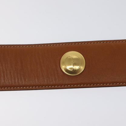 Gucci Round Buckle Belt Leather, Brown, Leather, Belt