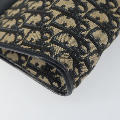 Christian Dior Vintage Trotter Shoulder Bag Canvas, NAVY, CANVAS, Shoulder bag