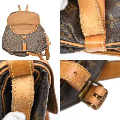 Louis Vuitton Saumur Handbag Monogram Canvas, BROWN, CANVAS, Shoulder bag
