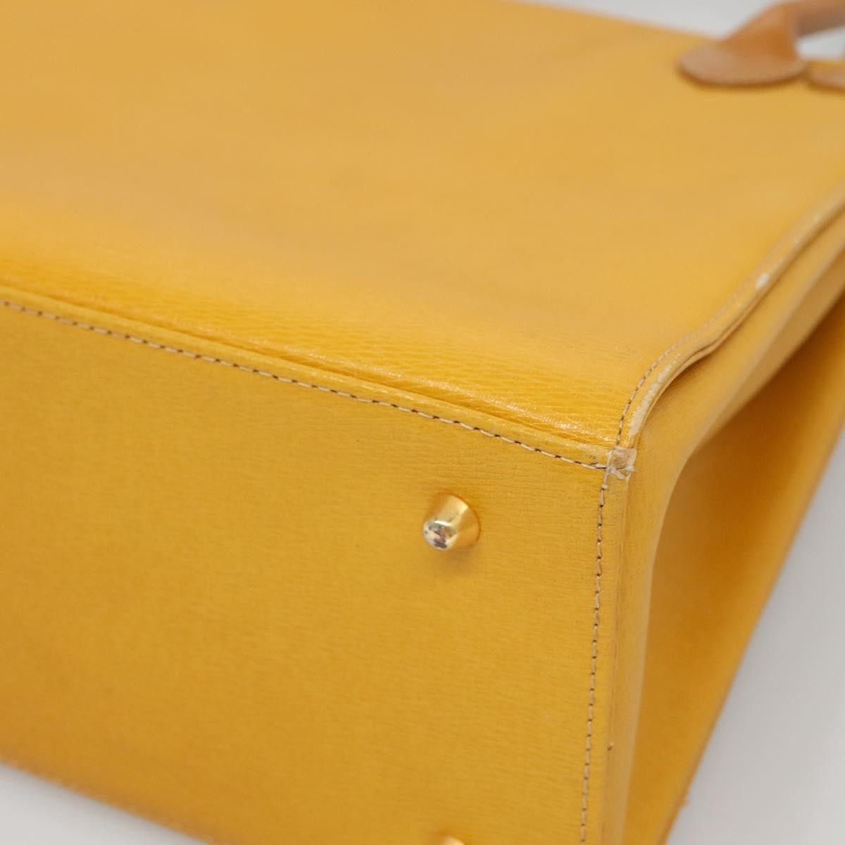 Burberry Vintage Handbag Leather, YELLOW, LEATHER, Handbag