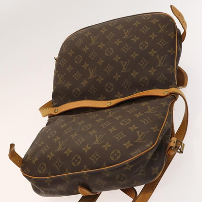 Louis Vuitton Saumur Handbag Monogram Canvas, BROWN, CANVAS, Shoulder bag