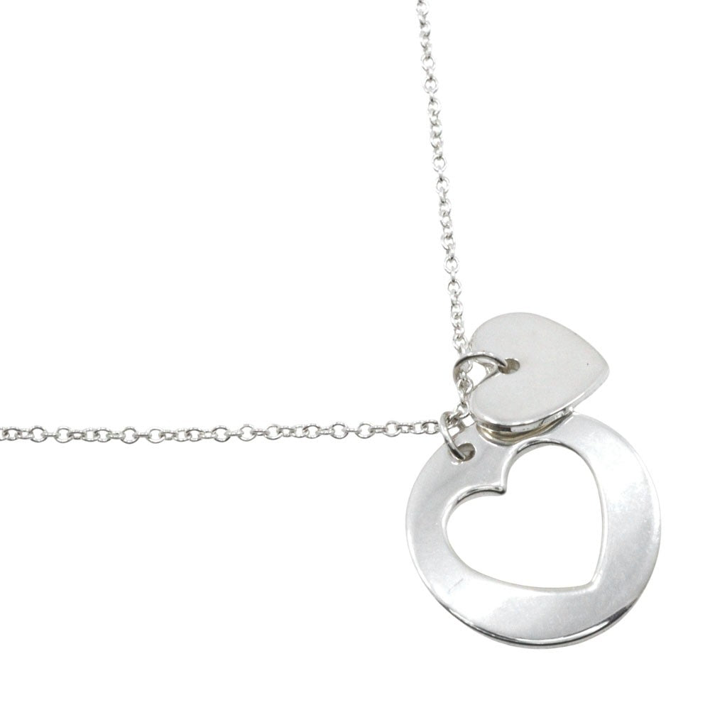 Tiffany & Co. Heart stencil Necklace Silver 925, SILVER, SILVER, Necklace