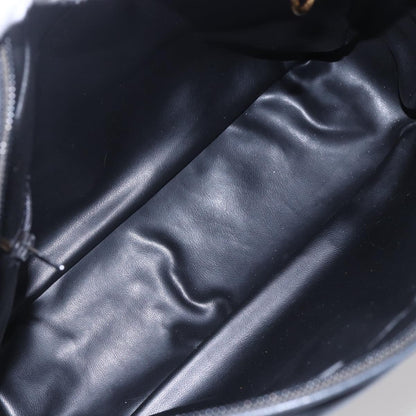 Bally Vintage Chain Shoulder Bag Quilted Leather, BLACK, LEATHER, Shoulder bag