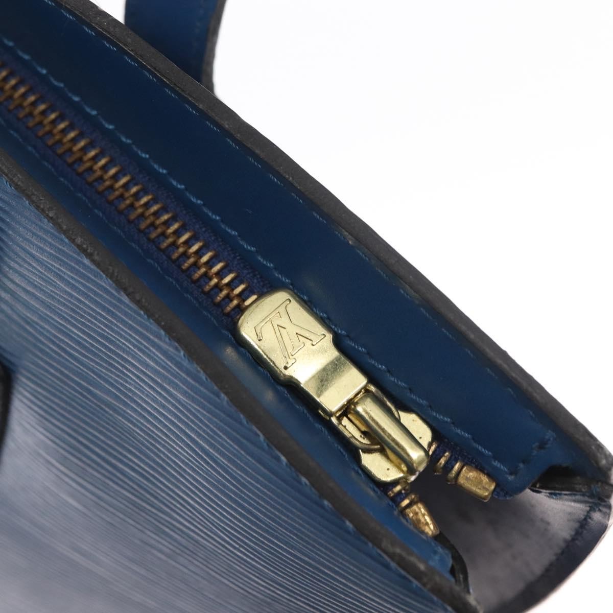 Louis Vuitton Saint Jacques Handbag Epi Leather, BLUE, LEATHER, Shoulder bag