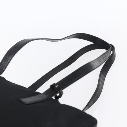 Prada Vintage Shoulder Bag Nylon and Leather, BLACK, NYLON, Shoulder bag