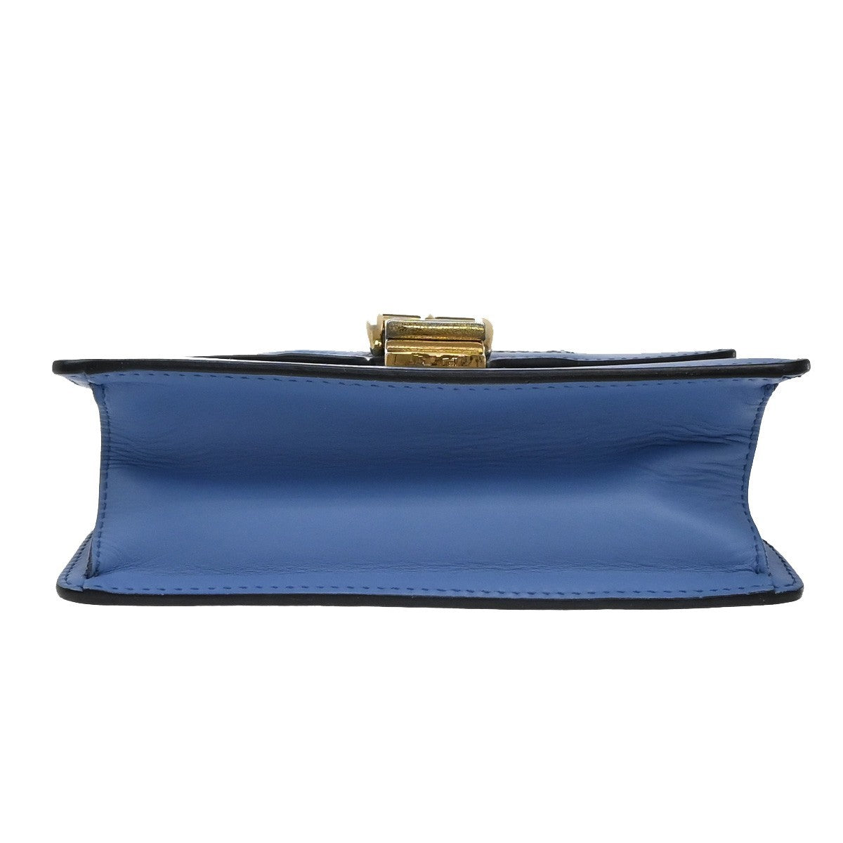 Gucci Sylvie Chain Shoulder Bag Leather, BLUE, LEATHER, Shoulder bag